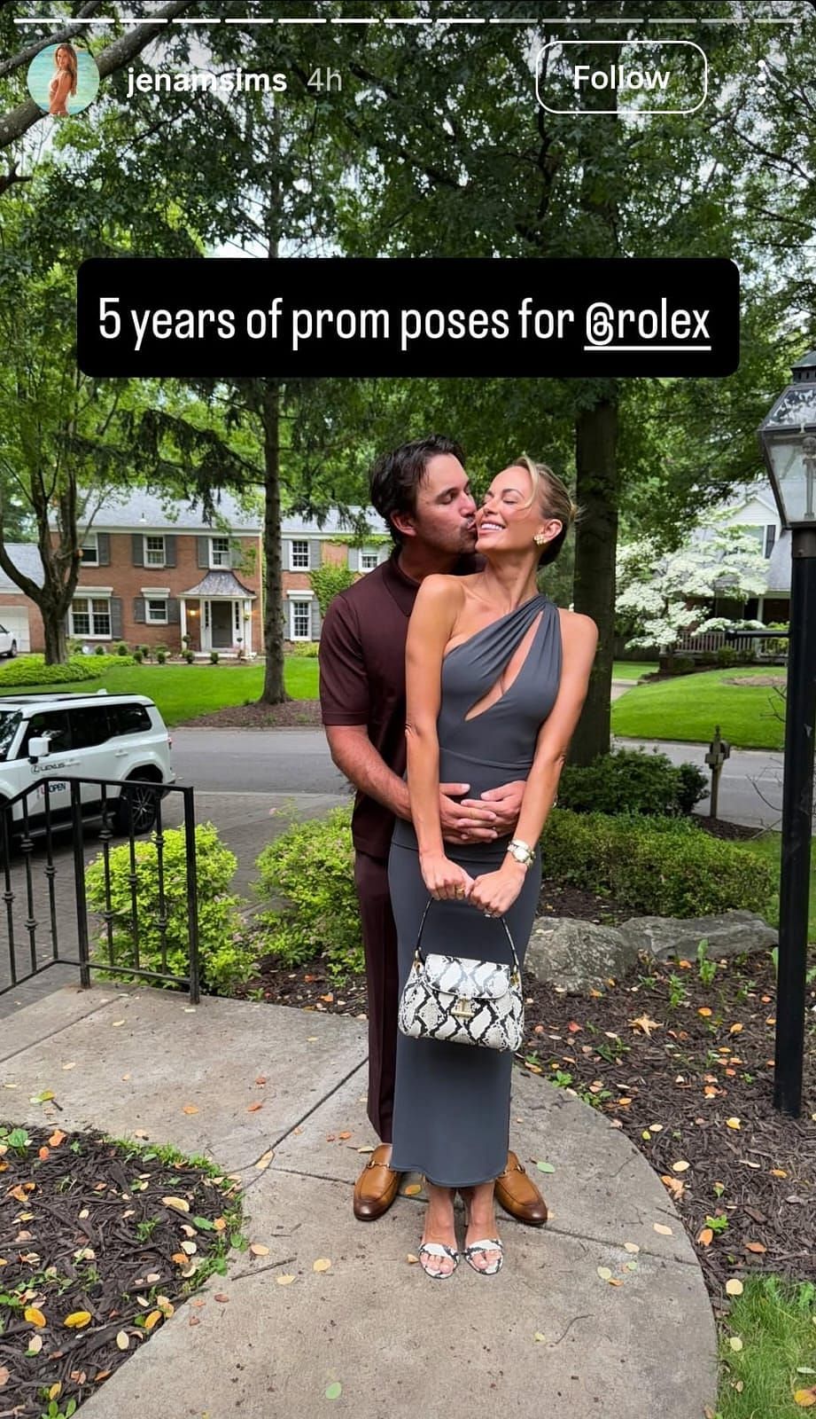Brooks Koepka and Jena Sims ( via Jena Sims' Instagram story)